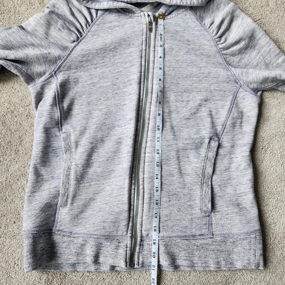 Lululemon Cool & Collected Hooded Sweatshirt Hoodie Heathered Grey Size 8 - Picture 11 of 13